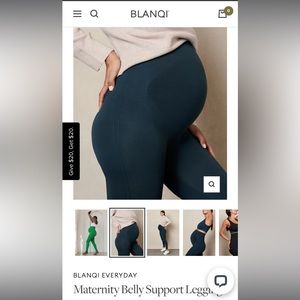 Maternity everyday leggings in Forest green by Blanqi